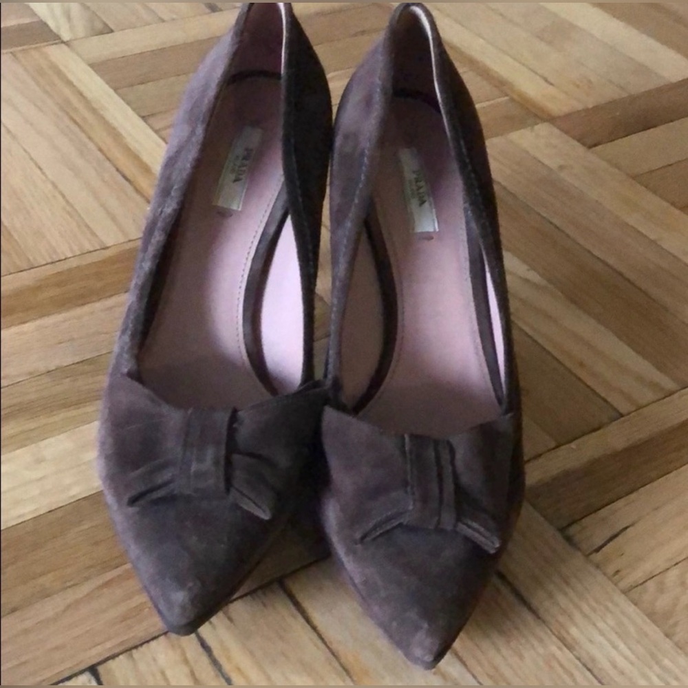 Prada Brown Suede Heels size 40